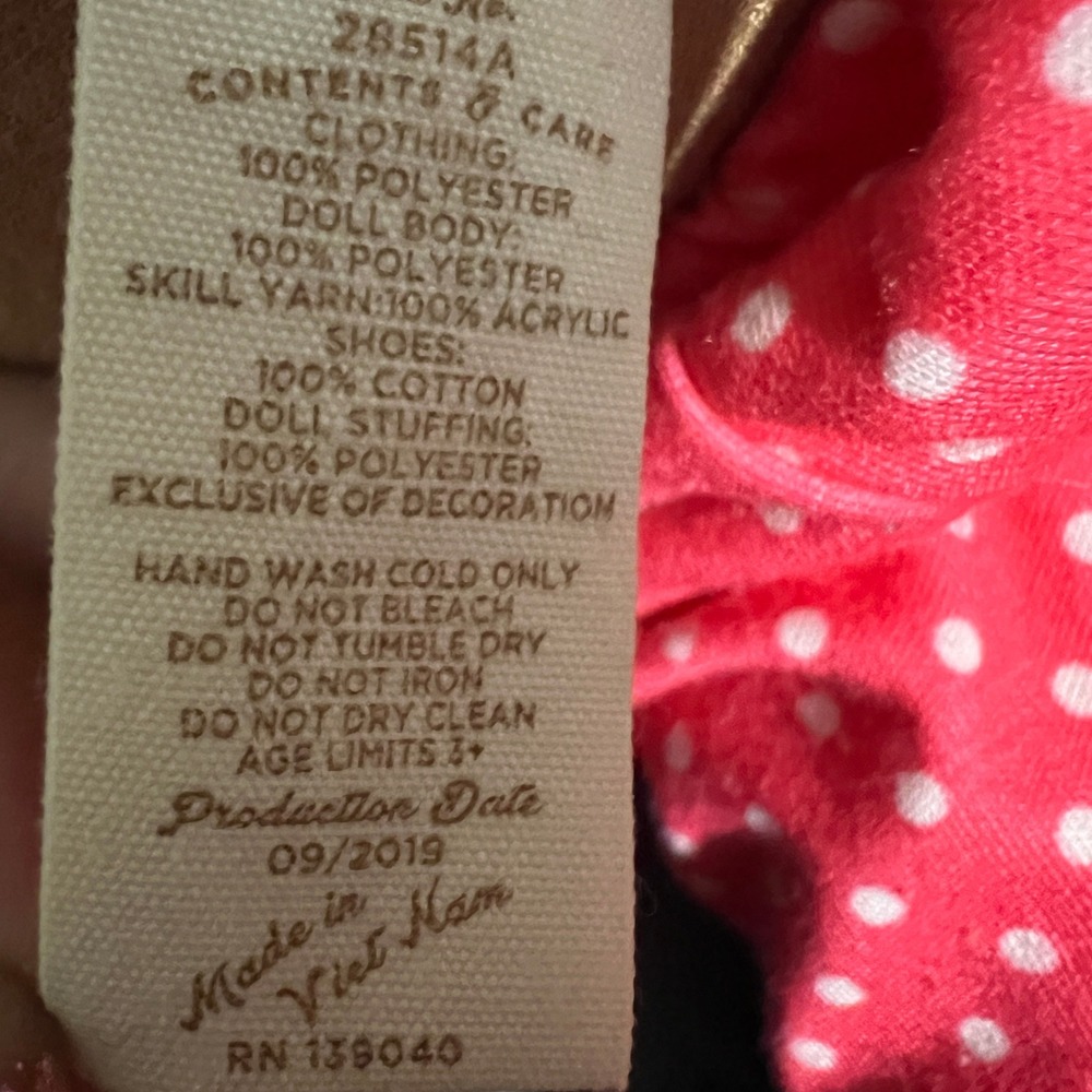 Matilda Jane Olivia Rag Doll 19 Inch Multicolor Floral Polka Dot Dress 28514A - Picture 14 of 16